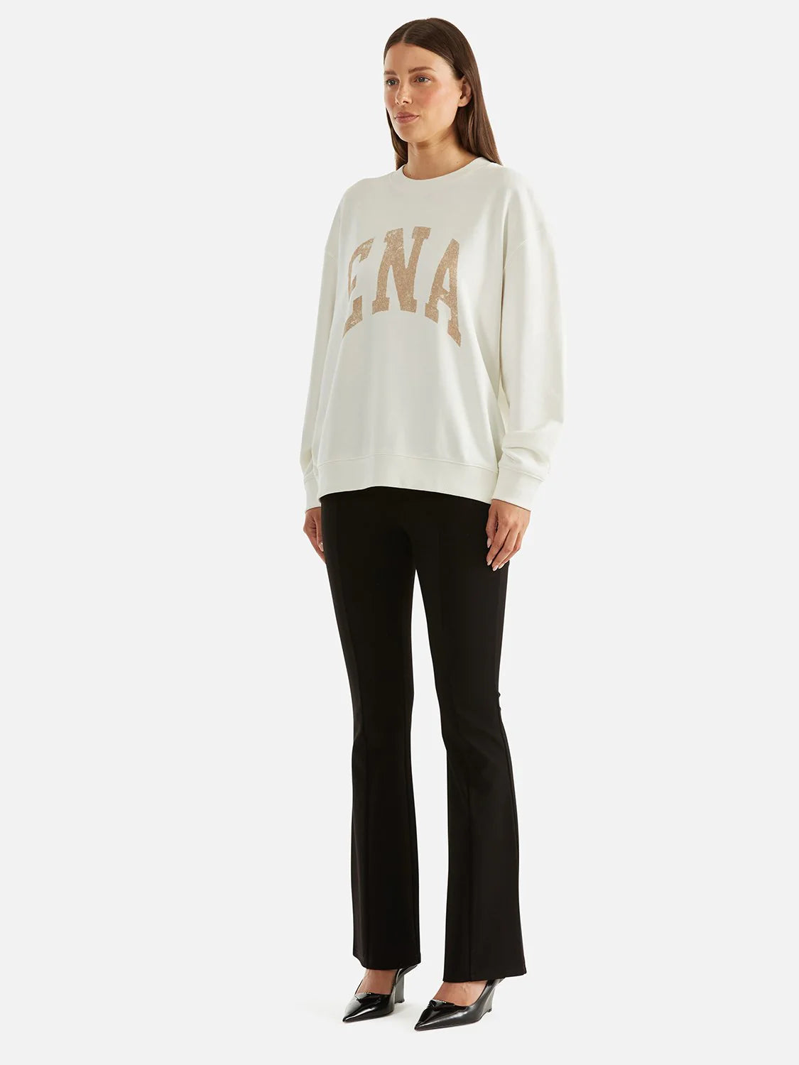 ENA Pelly II LILLY Oversized Sweater College - White
