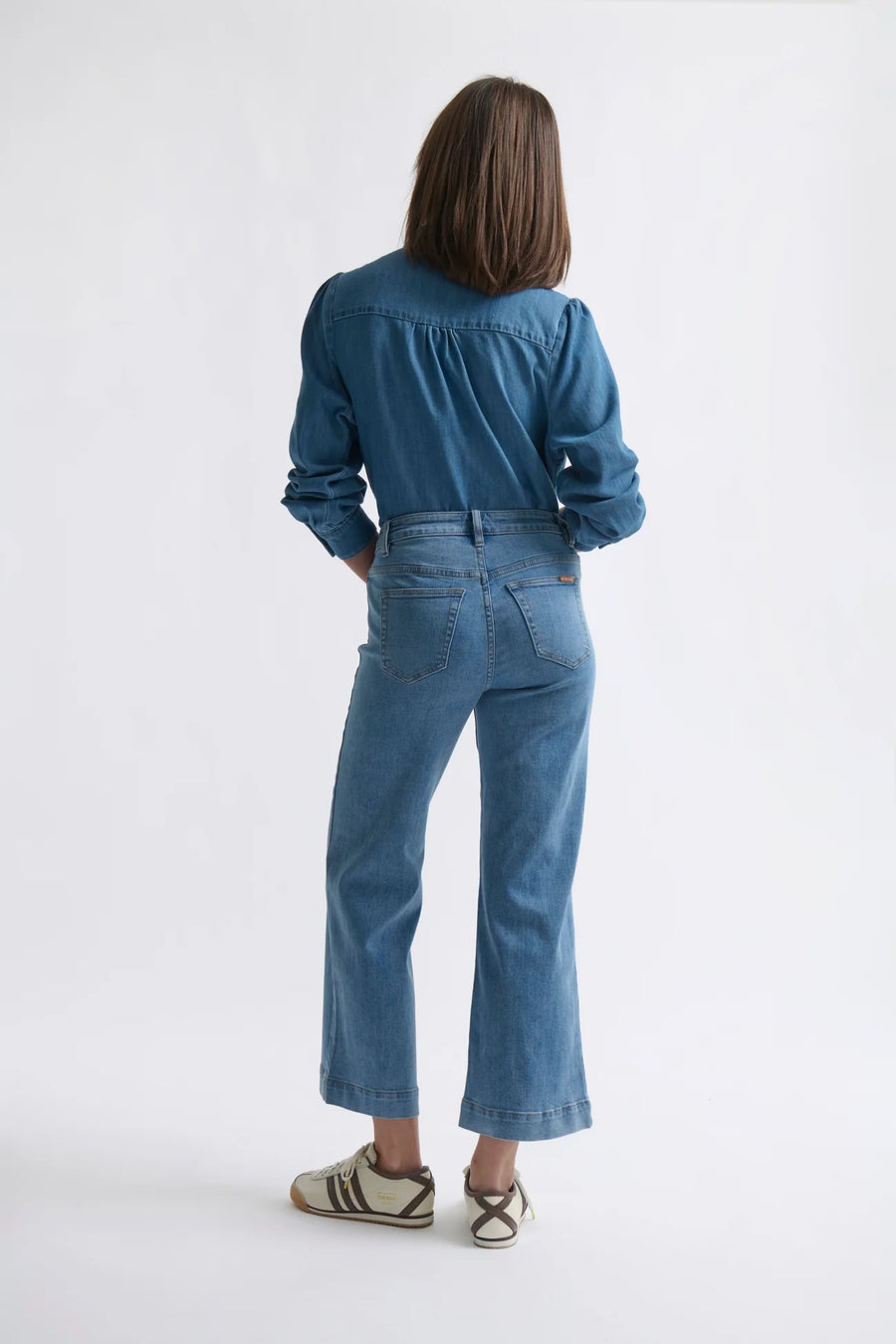 Kireina II FREYA JEAN LEATHER POCKET - 70s Blue