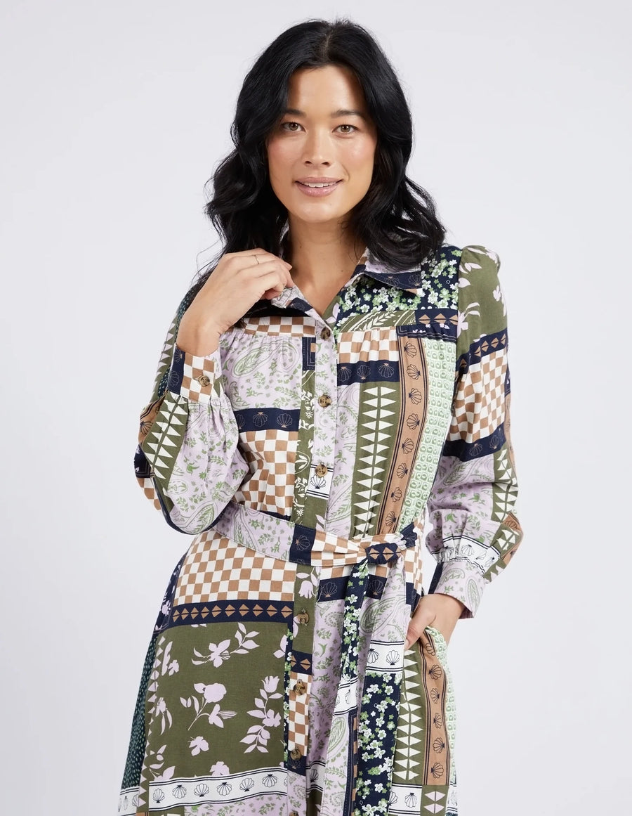 Elm Lifestyle II VETIVER PATCHWORK Dress