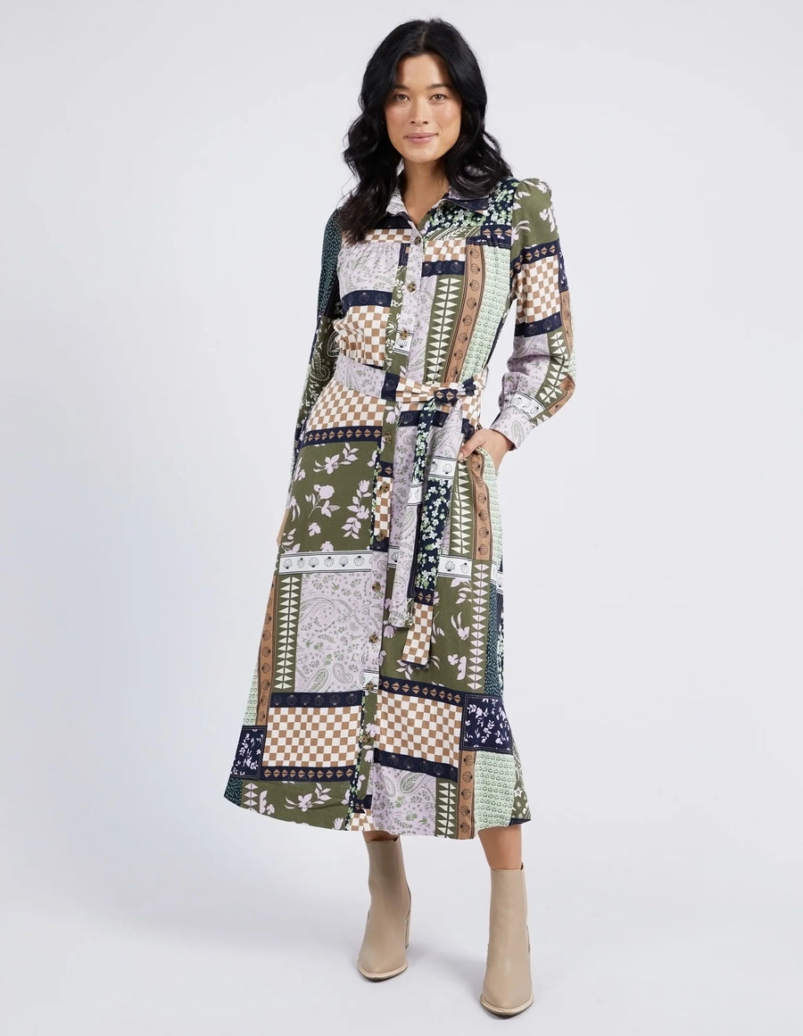 Elm Lifestyle II VETIVER PATCHWORK Dress