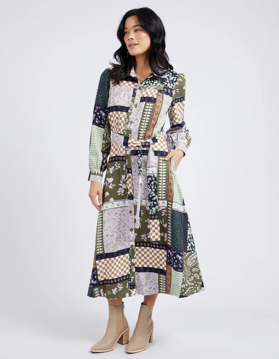 Elm Lifestyle II VETIVER PATCHWORK Dress