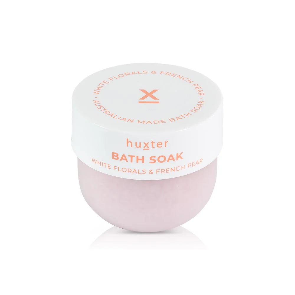 Huxter II 300gm BATH SOAKS Boxed - White Florals & French Pears