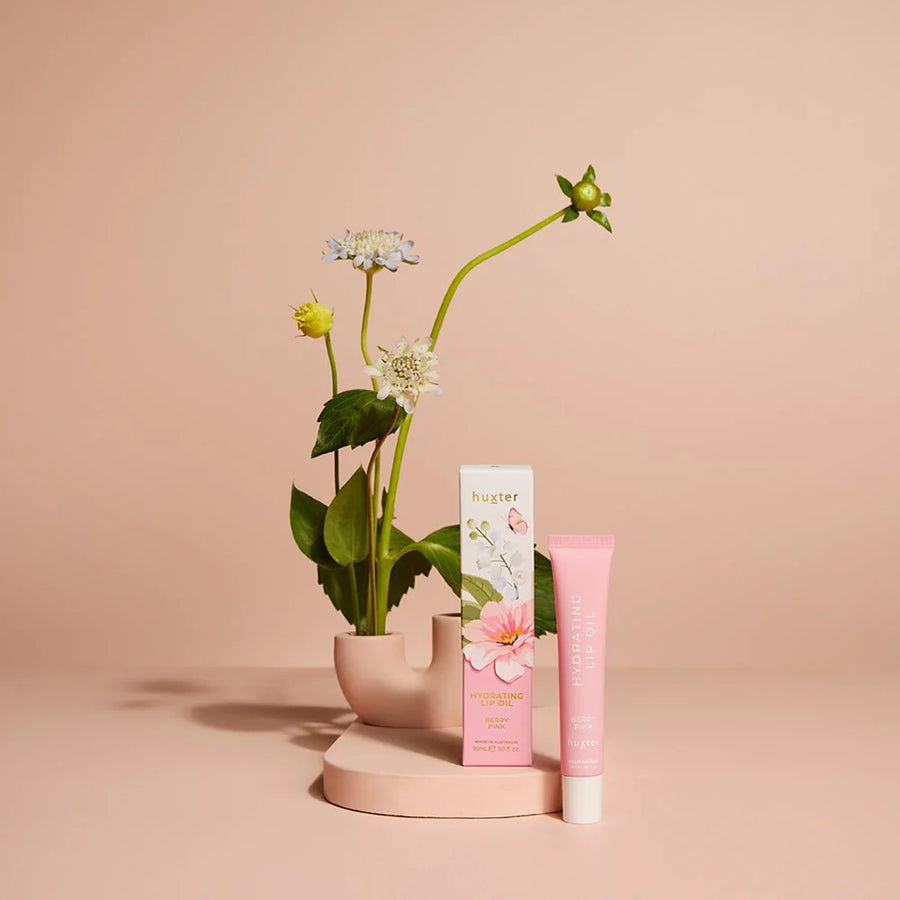 Huxter II 15ml Hydrating Lip Oil Boxed - Limited Edition - Berry Pink
