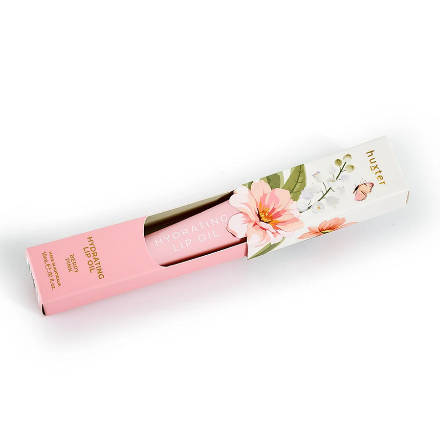 Huxter II 15ml Hydrating Lip Oil Boxed - Limited Edition - Berry Pink