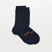 Lamington II MERINO WOOL Crew Socks - BENNY navy spot