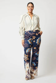 Oncewas II GETTY FLARED Leg Ponti Pant - Lotus Flower