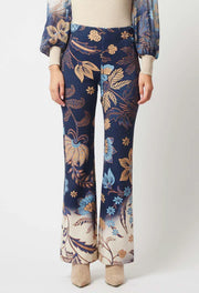 Oncewas II GETTY FLARED Leg Ponti Pant - Lotus Flower