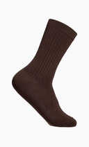 Merino Wool Crew Sock - Cacao