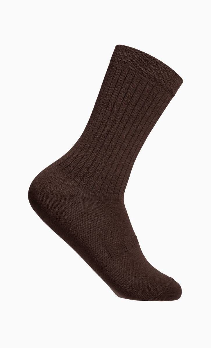 Lamington II MERINO WOOL CREW SOCK - Cacao