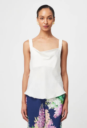 Oncewas II DELRAY Reversible V Cowl Cami - ivory