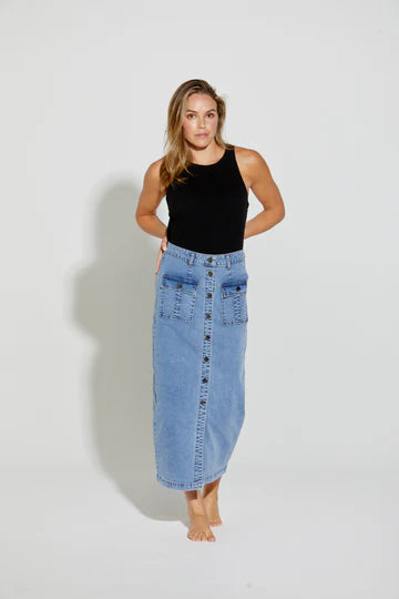 NLJ - New London Jeans II GINSBERG Button Skirt - LW