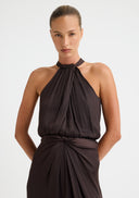 Preston Halter Top - Espresso