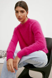 World of Nomads II ADELE Cashmere Crew Knit - magenta