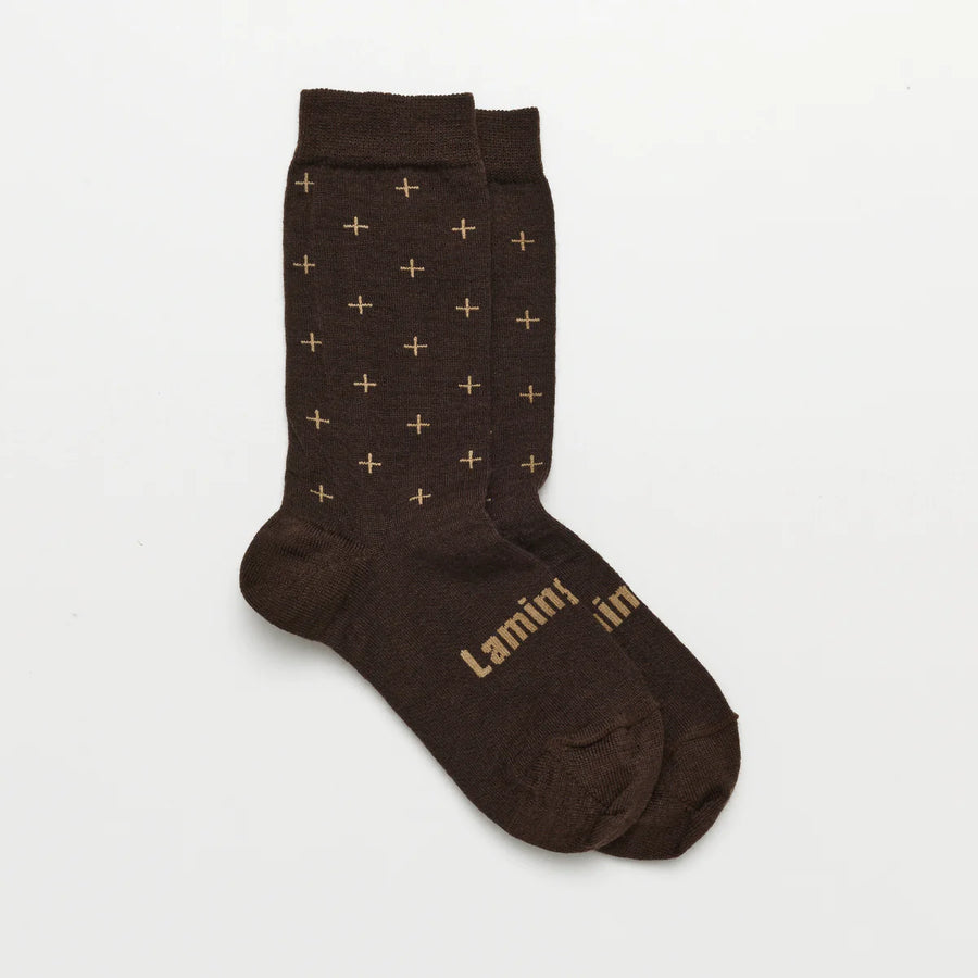 Lamington II MOCHA Merino Wool Socks - mocha
