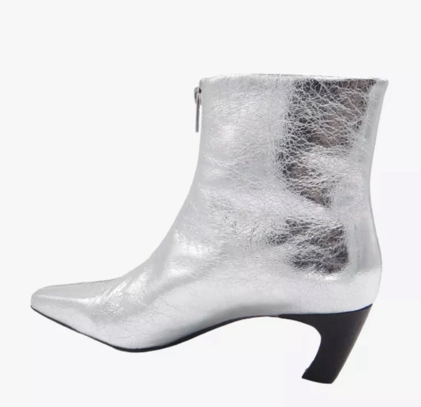 CAVERLEY II POLLIE Crinkle Boots - silver