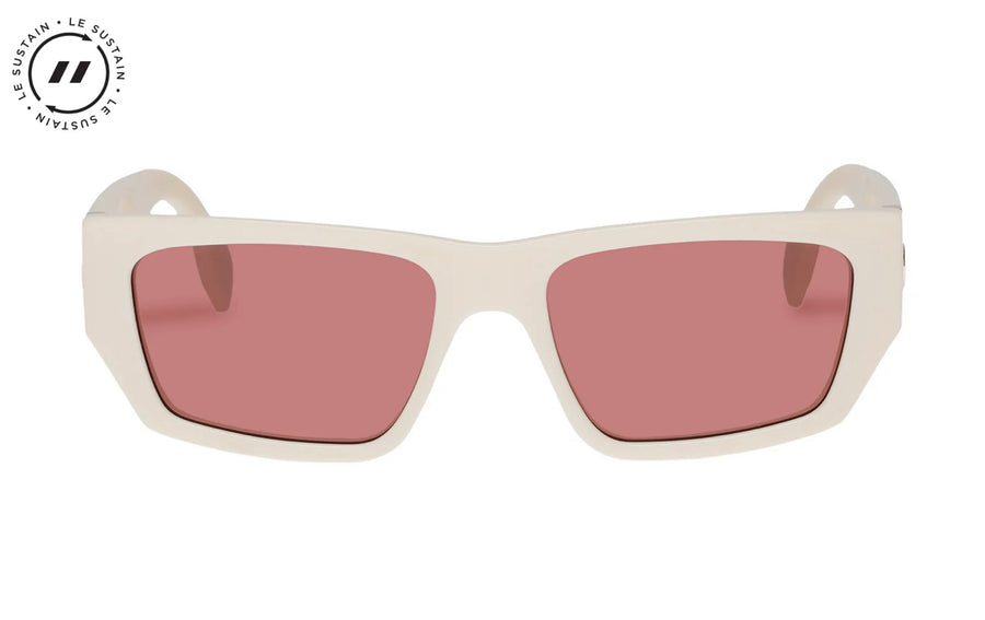 Le Spec II PLASTIC MEASURES Sunglasses- Ivory