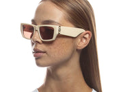 Le Spec II PLASTIC MEASURES Sunglasses- Ivory