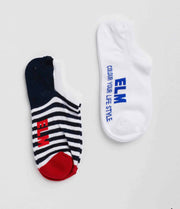 Elm Lifestyle II NO SHOW Socks - navy blue stripe/white