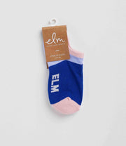 Elm Lifestyle II NO SHOW Socks - blue/white block