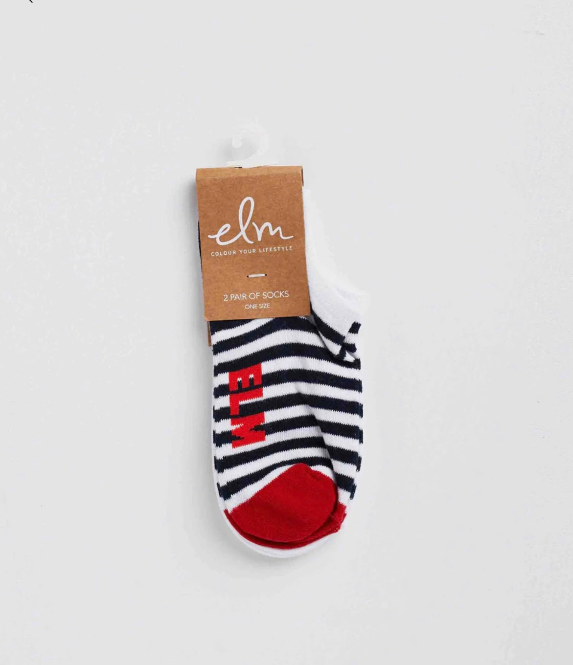 Elm Lifestyle II NO SHOW Socks - navy blue stripe/white