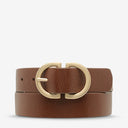 In Reverse Belt - Tan/Gold