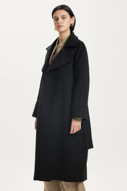 THIRD FORM II UNCOVER Woolen Trench Coat - black
